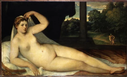 金星（ヴィーナス）。 Lambert Sustris (1515 年または 1520 年 - 1591 年以降) による絵画。 キャンバスに油彩