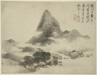 古代の巨匠のスタイルの風景：高尚書の後、ドン・ユアン（937-975アクティブ）とジュ・ランに続いて、後にミ・フー（1051_-1107）のスタイルで