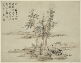 古代の巨匠のスタイルの風景：Ni Zan（1301-1374）、Cao Zhibo（1272-1355）の後