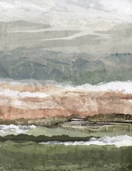 静謐な山々の層