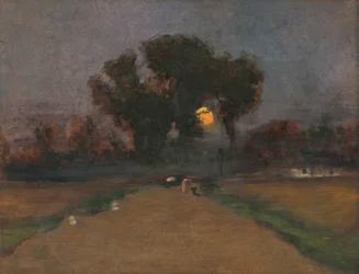 夕日のある風景、1890〜1900年