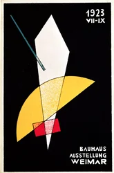 1923年、ドイツ・ワイマールでのバウハウス展覧会のポスター