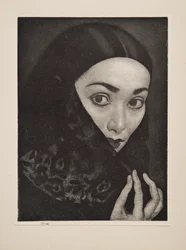 ショールを持つ女性、パブ。 1926年。