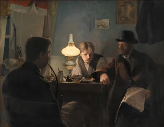 靴屋への訪問、1885年。
