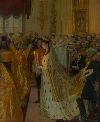 1894年、1895年11月26日の皇帝ニコライ2世とヘッセダルムシュタットのプリンセスアリックスの結婚式