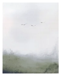 Birds Flying Over A Field, c.2018 （ミクストメディア）