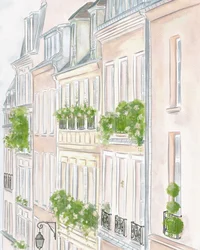 パリの建物、2023年頃（水彩画）