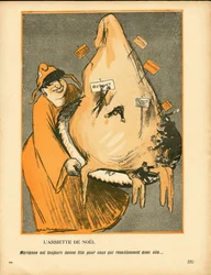 バタープレート、番号247、風刺的な色