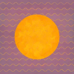 夏の日の出、2022年（キャンバスにアクリル）