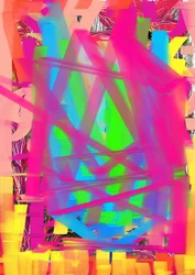 鮮やかな幾何学的な抽象画