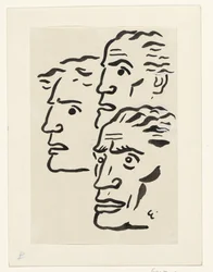 3人の男の顔