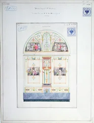 エルミタージュ美術館の壁画デザイン、サンクトペテルブルク、1840年頃