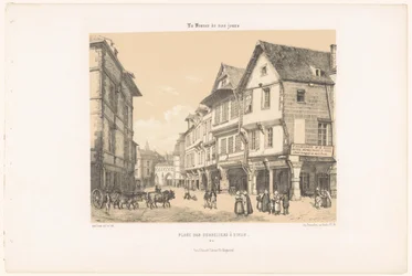 ディナンのコルドリエ広場の眺め Place des Cordeliers à Dinan (オブジェクトのタイトル) 現代フランス（シリーズタイトル） La France de nos jours (オブジェクトのシリーズ タイトル)