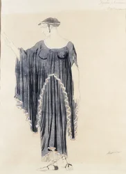 コロノスのオイディプスの衣装デザイン-アンティゴネ、c。 1899年から1909年