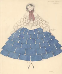 R.シューマンによるバレエカーニバルの衣装デザイン、1910年。