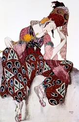 イスカンデル、バレエラペリ音楽の衣装デザイン、ポールデュカス作、c1913