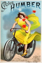トランスポート。ハンバートの自転車。Choubracによるポスター、フランス、1895年頃（ポスター
