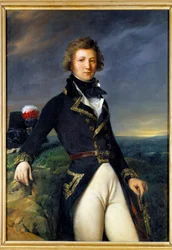 シャルトル公ルイ・フィリップ・ドルレアン（1773-1850）の肖像（フランス国王ルイ・フィリップ1世となる） レオン・コニエ（1794-1880）による絵画 1792年 Sun.1,35x0,95 m