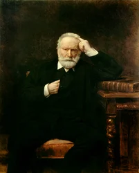 フランスの作家ヴィクトル・ユーゴー（1802-1885）の肖像 レオン・ジョセフ・ボナ（1833-1922）の絵画 1879年日。1,38×1,1m