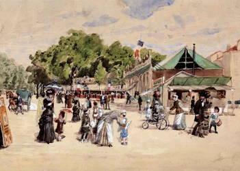 縁日までの道のりレオン・ジョセフ・ヴォワラン（1833-1887）の絵