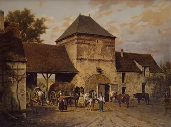 農場 (キャンバスに油彩)