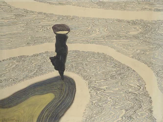 海岸線の女性、1910年。
