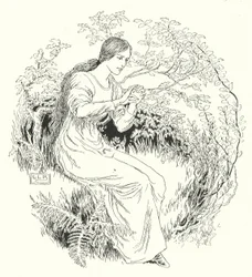 木のところに行って、（刻印を）もらってきました。