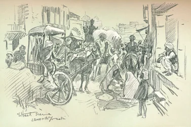 デリーのストリートシーン、c1903