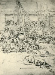 兵器庫、c1485-1490、1943年のシーン。