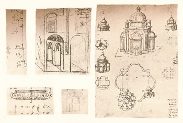 5つの建築図面、c1472-c1519 1883
