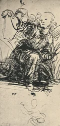ひざまずく天使の研究、c1467-1519 1945