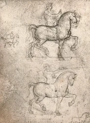 スフォルツァ記念碑の研究、c1482-c1499 1883