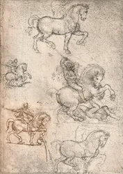 スフォルツァ記念碑の研究、c1482-c1499 1883
