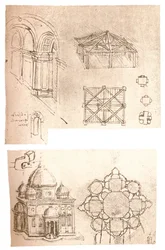 2つの建築図面、c1472-c1519 1883