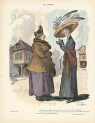 『ル・スマイル』のレオンス・ビュレット (1865-1915) のイラスト、no. 19, 08/05/13 - ファッション, 帽子