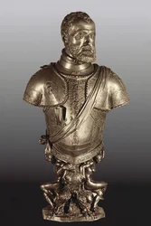 神聖ローマ皇帝チャールズ5世の胸像（1500-58）（ブロンズ）