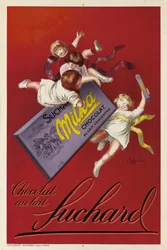 スシャール社のミルカチョコレートの広告ポスター、1925年