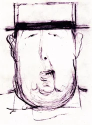 レオネット・カッピエロ（1875-1942）によるアイルランド人作家オスカー・ワイルド（1854-1900）の漫画 1899年
