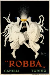 ポスター広告Spumante Robba Canelli、トリノ、イタリア、1921