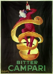 食前酒「ビター・カンパリ」のポスター。イラスト：Leonetto Cappiello（1875-1942） 1921年 パリ、装飾美術