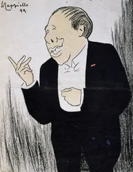 俳優のAlexandre Coquelin（1848-1909）の風刺画「Coquelin Cadet