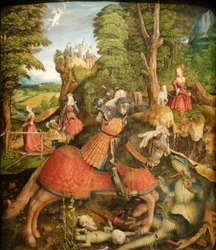 ドイツ語：Hl. Georg im Kampf mit dem Drachen 聖ゲオルグとドラゴンの戦い