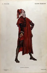 ジャコモ・プッチーニ (1858-1924) のオペラ「Il trittico」(トリプティク) のジャンニ・スキッキの衣装 - 1919