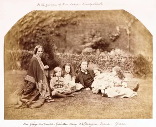 1863年のルイスキャロルとのマクドナルド家族の肖像