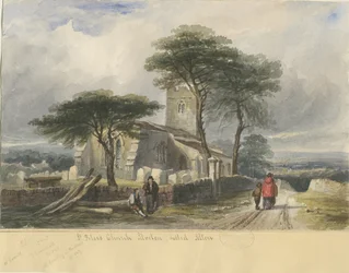 アルトン教会：水彩画、nd [c1830-1840]（絵画）