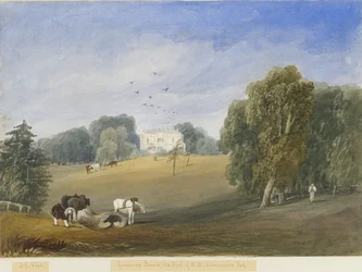 グリーンウェイバンク-ホール：水彩画、ND [c 1840]
