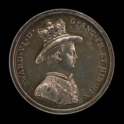 エドワード6世（1537-1553）、イングランド王 1547年 1552年に設立されたクライスト病院の学校のメダル