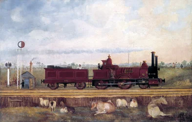 デーン」ロンドン＆サウスウエスタン鉄道機関車126号 1850年代頃