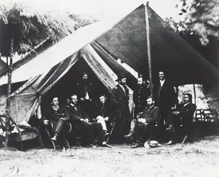 シティポイントでのユリシーズ・グラント将軍とそのスタッフ（1864年夏、アメリカ南北戦争、アメリカ