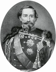 イタリアの将軍・政治家、アルフォンソ・フェレロ・デラ・マルモーラ（1804-1878）の肖像、エングレービング